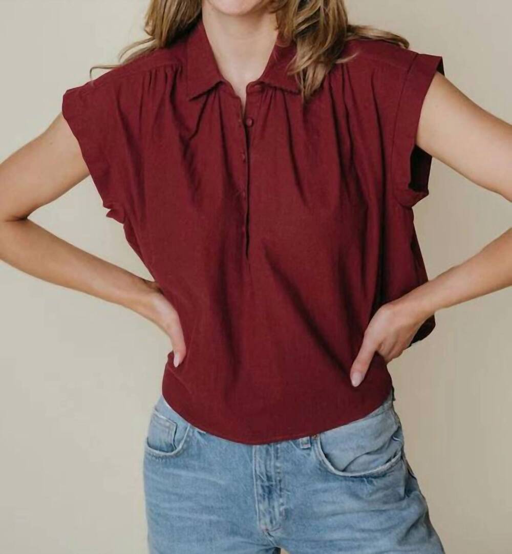 NEW LAROQUE liv blouse in garnet